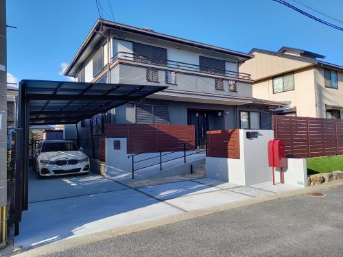 メンテナンスフリーで高機能なファサードへ外構リフォーム